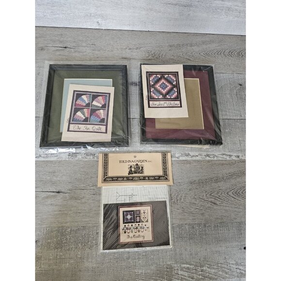 Lot of 3 Told in a Garden Cross Stitch Pattern Mixed Lot NIP Quilts Rare Nos - Picture 1 of 8